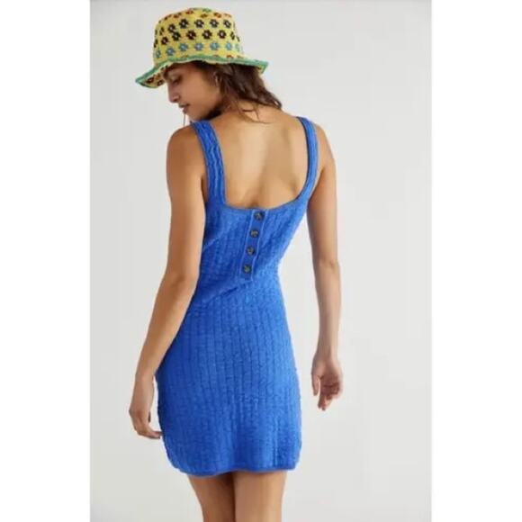 NWT Free People Beach Short and Sweet Mini Dress in Mazarine Womens Size S - Picture 4 of 10